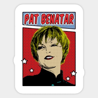 Pat Benatar Pop Art Comic Style Sticker